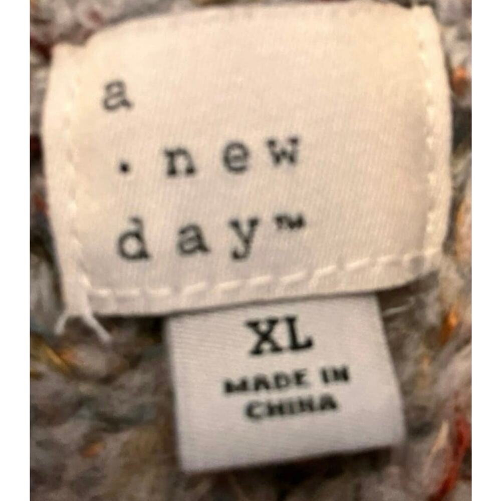 A New Day Women's Gray High Neck Long Sleeve Cropped Warm Sweater | Size XL - Picture 7 of 7